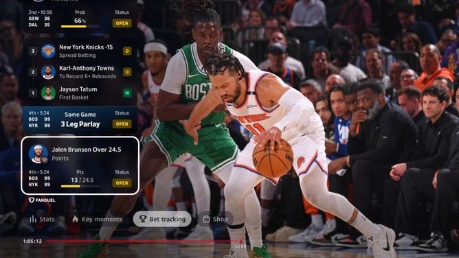 Amazon Prime Video links up with FanDuel to provide viewers betting features and wager tracking during Prime's NBA game broadcasts. (Courtesy of Amazon). 