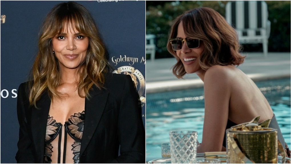 The trailer for "Crime 101" with Halle Berry and Chris Hemsworth is out. Watch a preview. What is the movie about? When does it come out? (Photo by Mindy Small/WireImage via Getty Images and Amazon MGM Studios Press Site)