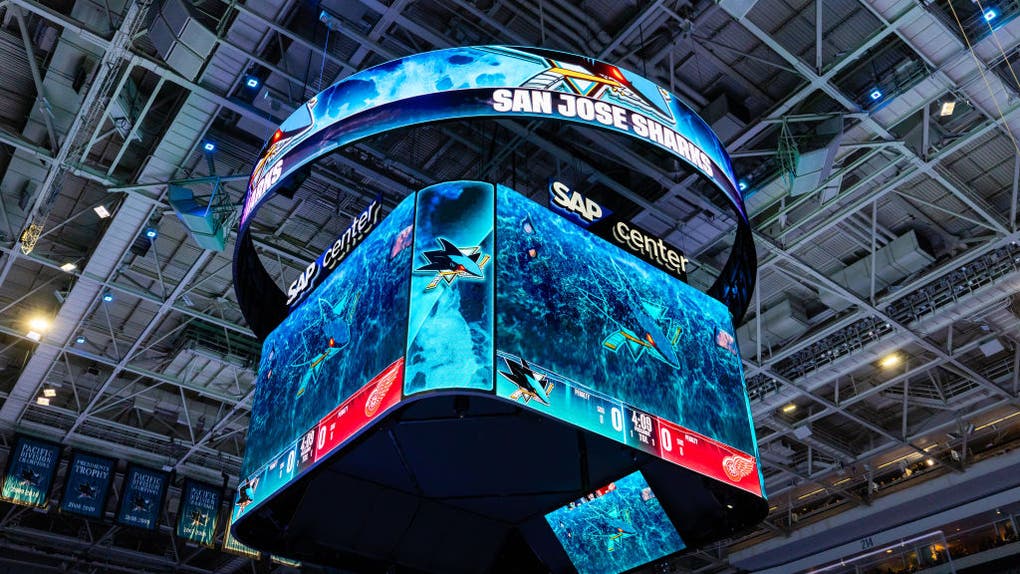 San Jose Sharks video board.