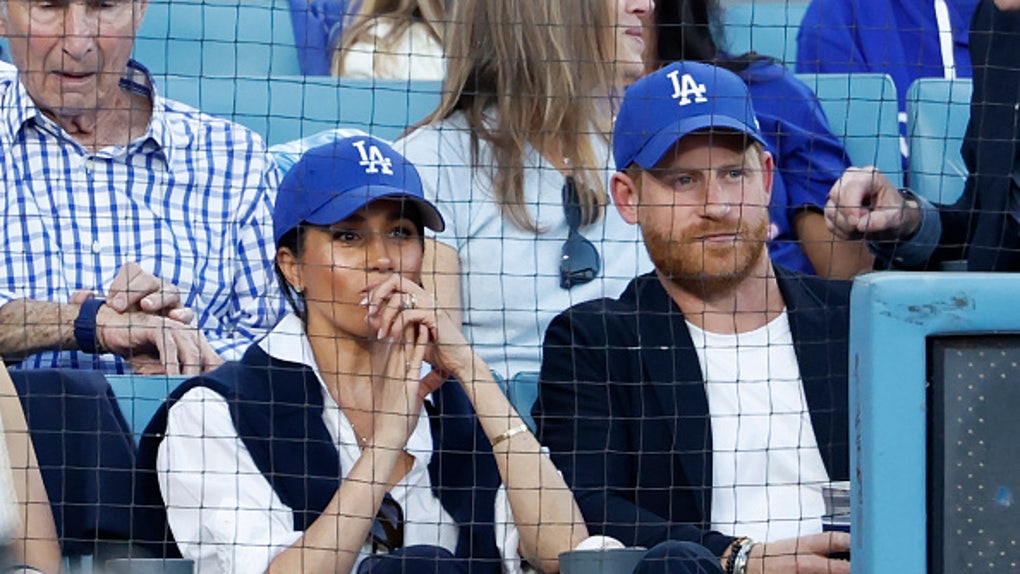 Prince Harry at the Dodgers game