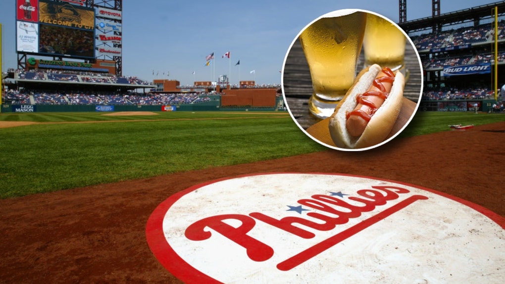 Citizens Bank Park, hot dog, and beers