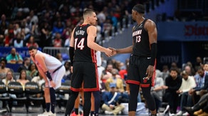 The Miami Heat have a nice one-two punch with All-Stars Tyler Herro and Bam Adebayo. (Photo credit: Reggie Hildred-Imagn Images)