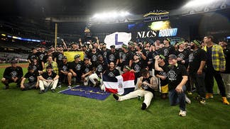 Milwaukee Brewers hold up 'L' flag after eliminating Cubs