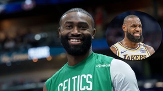 Jaylen Brown and LeBron James