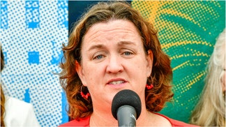 Democrat Katie Porter crashed out during an interview with CBS News California Investigates correspondent Julie Watts. Watch a clip of her meltdown. What sparked it? (Photo by Jerod Harris/Getty Images for Demand Justice)