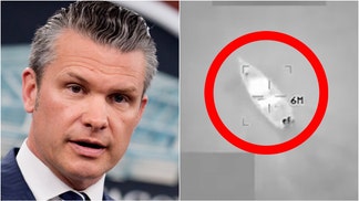 Secretary of War Pete Hegseth shared some awesome footage of another drug boat being blown up. Watch the video. How many drug boats have been blown up? (Photo by Andrew Harnik/Getty Images and United States Military unclassified footage/public domain)