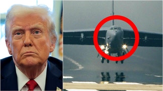 Trump flies B-52 bombers near Venezuela. (Photo by Chip Somodevilla/Getty Images and Photo by Julian Herbert/Getty Images)