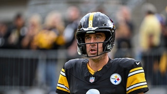 Aaron Rodgers looking at fans ahead of Steelers game