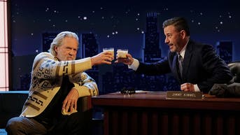 Actor Jeff Bridges and Jimmy Kimmel