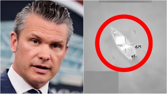 Secretary of War Pete Hegseth shared some awesome footage of another drug boat being blown up. Watch the video. How many drug boats have been blown up? (Photo by Andrew Harnik/Getty Images and United States Military unclassified footage/public domain)