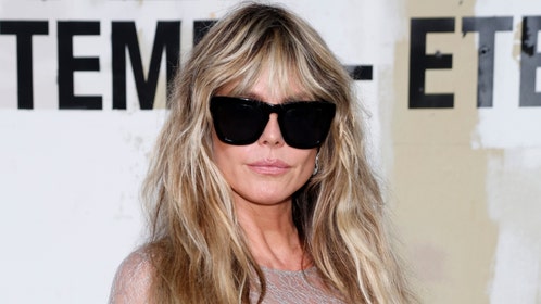 Heidi Klum frees the nipple at Paris Fashion Week with see-through dress