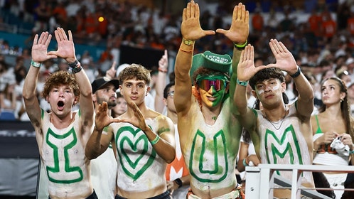 Miami Hurricanes fans took their frustrations out on themselves after Friday's loss to Louisville.