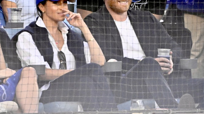 Prince Harry at the Dodgers game