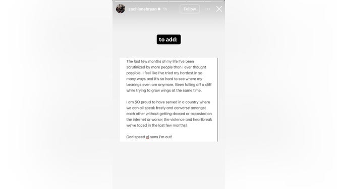 Zach Bryan addressed backlash directed at a song preview he shared on Instagram. (Credit: Zach Bryan)