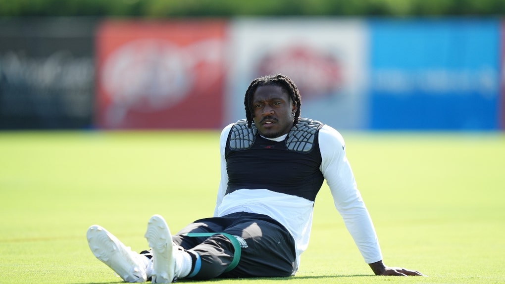 AJ Brown at Eagles practice