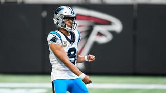 Carolina Panthers QB Bryce Young during a game against the Atlanta Falcons.