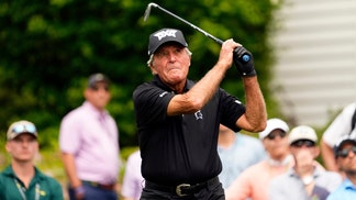 Gary Player hitting a golf shot