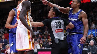 Desmond Bane pointing at an opponent