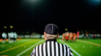 A Pennsylvania high school football referee warned players not to be a jagoff ahead of kickoff.