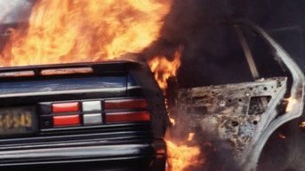 viral video dirt bike catching fire in California