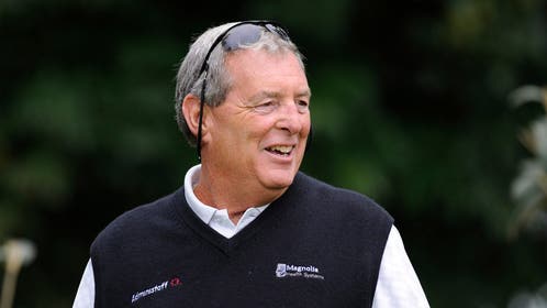 Fuzzy Zoeller watches his drive from the second tee box during the Pro-Am round for the Constellation Energy Senior Players Championship held at Baltimore Country Club/Five Farms (East Course) on October 8, 2008 in Timonium, Maryland. (Photo by 