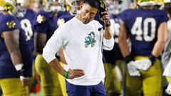 Marcus Freeman on the Notre Dame sideline