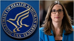 Side-by-side of Department of Heath and Human Services logo and Rep. Sarah McBride.