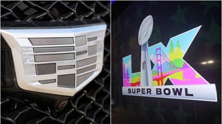 Cadillac and Super Bowl LX logos