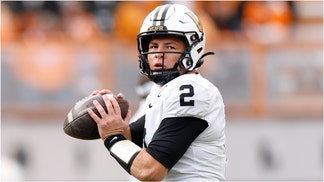 Vanderbilt QB Diego Pavia says he encourages his brother Javier to get drunk when discussing his second arrest this season. Watch a video of his comments. What did he say? (Photo by Johnnie Izquierdo/Getty Images)