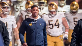 Notre Dame head coach Marcus Freeman