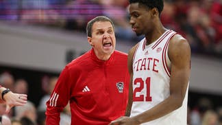 Will Wade screaming at an NC State player