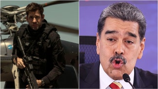 The former hit Amazon show "Jack Ryan" successfully predicted a crisis with Venezuela in season two. The season aired six years ago in 2019. (Credit: Amazon Press Site and Photo by Jesus Vargas/Getty Images)