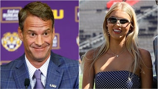 Lane Kiffin's daughter Landry posted a TikTok video subtly targeting online rumors about her the LSU coach. What did she post? What are the rumors? (Photo by Justin Ford/Getty Images and Photo by Tyler Kaufman/Getty Images)