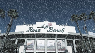 Rose Bowl rain.
