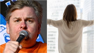 Tim Dillon goes viral with another rant. (Photo by Michael S. Schwartz/Getty Images and Getty Images Creatives)