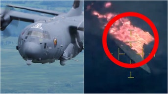 The United States released footage of a drug boat being blown up, and the footage appears to indicate it was taken out by an AC-130J. What kind of plane is the AC-130 Ghostrider? (Credit: Master Sgt. Christopher Boitz/https://www.af.mil/About-Us/Fact-Sheets/Display/Article/467756/ac-130j-ghostrider/Public domain and United States government declassified footage/Public Domain)