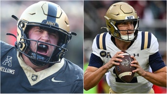 Army and Navy will both wear incredible uniforms for the 2025 rivalry game. What do the uniforms represent? When and where is the game? (Photo by Terence Lewis/Icon Sportswire via Getty Images and Photo by Edward Diller/Getty Images)