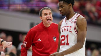 Will Wade screaming at an NC State player