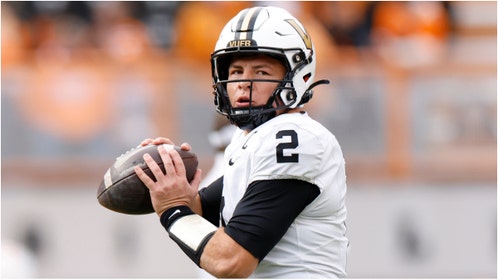 Vanderbilt QB Diego Pavia says he encourages his brother Javier to get drunk when discussing his second arrest this season. Watch a video of his comments. What did he say? (Photo by Johnnie Izquierdo/Getty Images)