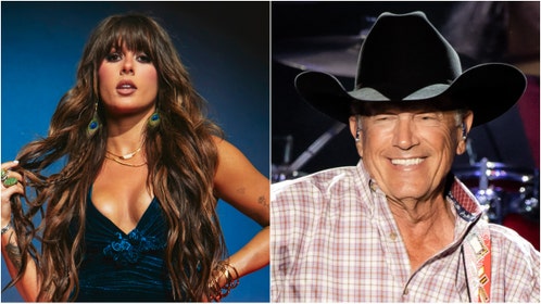 Ella Langley is going viral with an awesome cover of a George Strait song. (Photo by: Catherine Powell/NBC via Getty Images and Photo by Rich Fury/Getty Images)