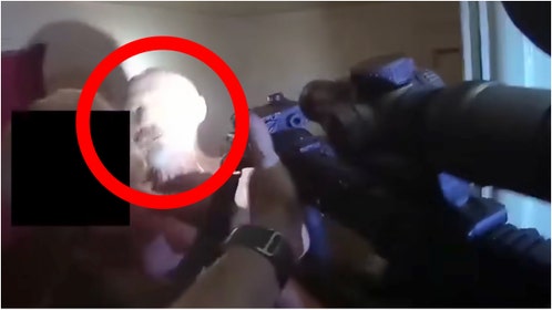 Cop smokes bad guy to save hostage. (Credit: Alliance Police Department, Public Domain)