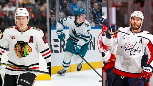 Connor Bedard, Macklin Celebrini, and Tom Wilson