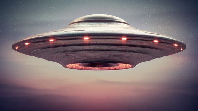 Unidentified flying object - UFO. Science Fiction, 3D illustration concept of ufology. Clipping path included. (Credit: Getty Images Creatives)