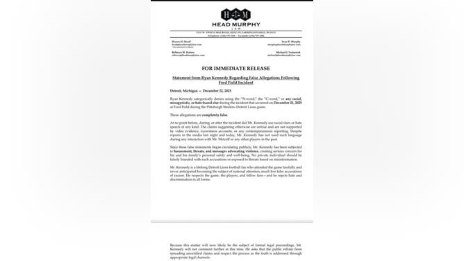 Press release from attorneys representing fan involved in incident with DK Metcalf