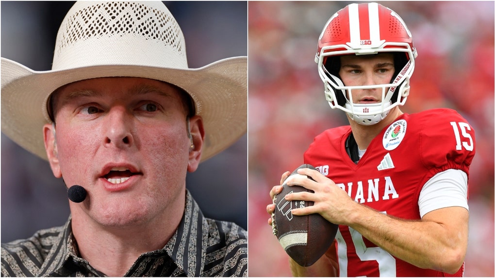 Pat McAfee cracked R-rated freedom erection comment during Rose Bowl broadcast. (Photo by Brian Rothmuller/Icon Sportswire via Getty Images and Photo by Joe Robbins/Icon Sportswire via Getty Images)