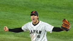 Shohei Ohtani on the mound for Team Japan
