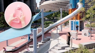 Boston slide and bottle of baby oil