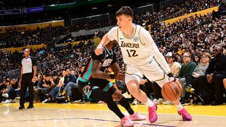 Jake LaRavia of the Los Angeles Lakers