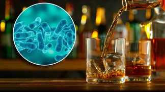 Bacteria and glasses of whiskey