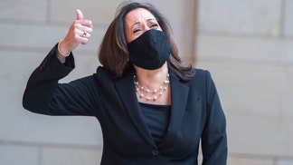 Kamala Harris, who was VP of the most grotesque administration in this nation's history, is now fake-mad at Donald Trump for flipping the bird.